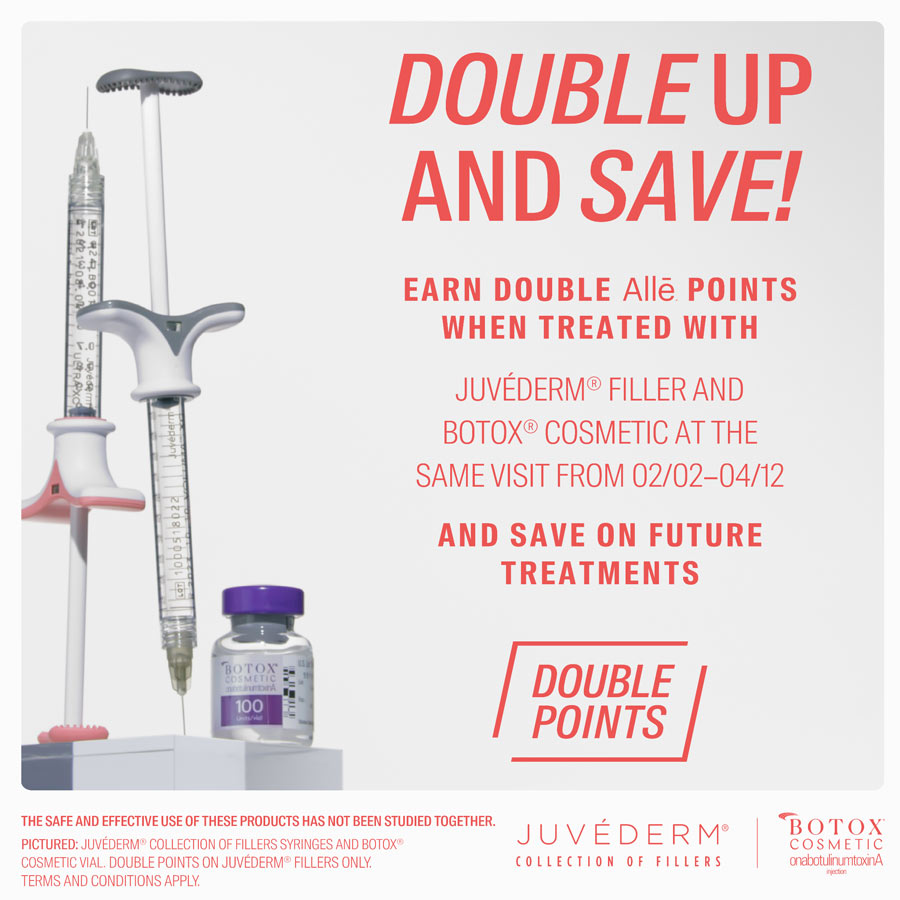 Double points with juvederm and botox at age management